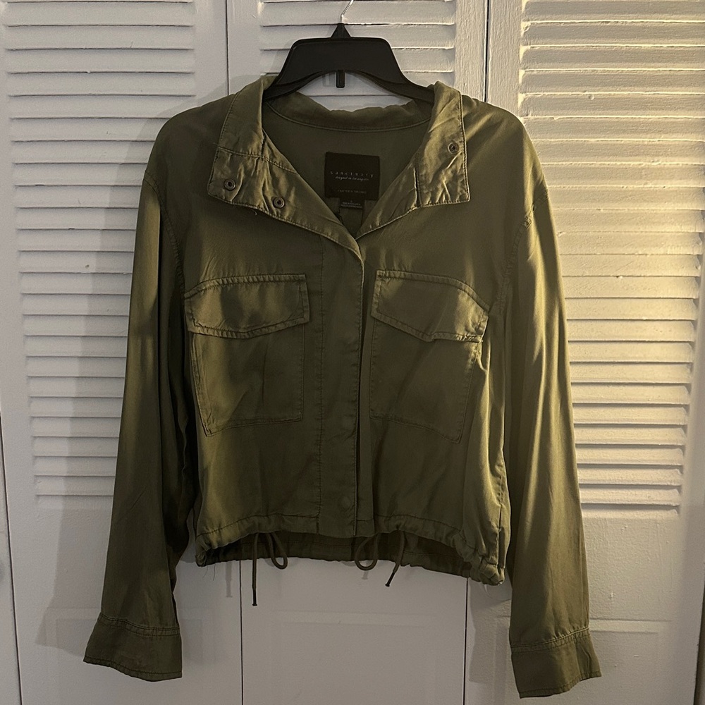 *NWT* Sanctuary Olive Green Button-up Utility Shirt/Jacket Size Large